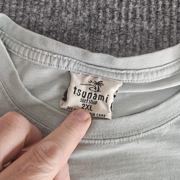 Myrtle Beach Shirt Mens 2XL Green Tsunami Surf Shop Sunset Graphic Tee Souvenir - Picture 5 of 11